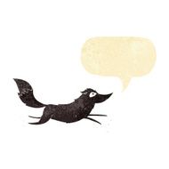 cartoon wolf running with speech bubble