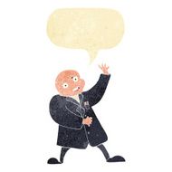 cartoon mad scientist with speech bubble N2