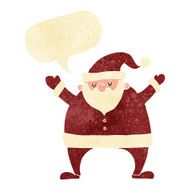 cartoon santa claus with speech bubble N6
