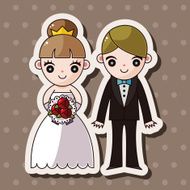 wedding couple theme elements vector eps N55