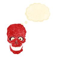 cartoon spooky skull with speech bubble N9