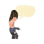 cartoon man with no worries speech bubble