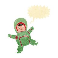 cartoon astronaut with speech bubble N3