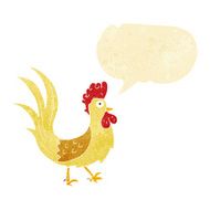 cartoon cockerel with speech bubble N2