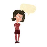 cartoon woman with speech bubble
