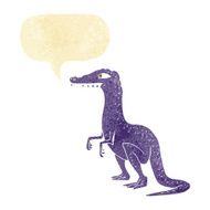 cartoon dinosaur with speech bubble N3