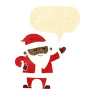 cartoon santa claus with speech bubble N7