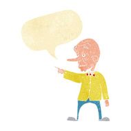 cartoon old man pointing with speech bubble N2