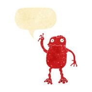 cartoon poisonous frog with speech bubble N3