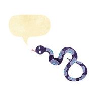 cartoon snake with speech bubble N2