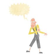 cartoon old man having heart attack with speech bubble N2