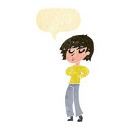 cartoon woman whistling with speech bubble N2