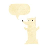 cartoon polar bear with speech bubble N2