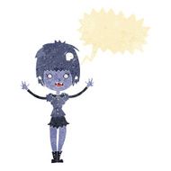 cartoon vampire girl with speech bubble N7