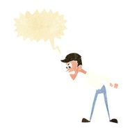 cartoon angry man with speech bubble N4