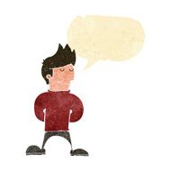 cartoon happy man with speech bubble N14