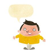 cartoon happy man with speech bubble N15