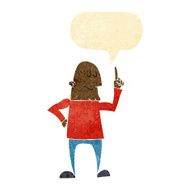 cartoon man pointing finger with speech bubble