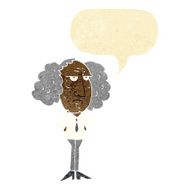 cartoon big hair lecturer man with speech bubble N2
