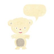 cartoon polar bear with speech bubble N5