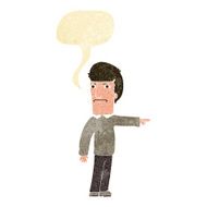 cartoon man pointing with speech bubble N3