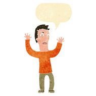 cartoon angry man with speech bubble N5