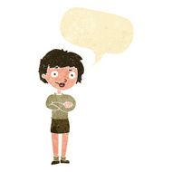 cartoon annoyed woman with speech bubble N6