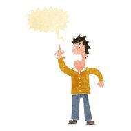 cartoon angry man making point with speech bubble N2