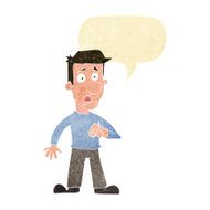 cartoon shocked man with speech bubble N5