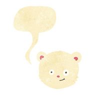 cartoon polar bear head with speech bubble N2