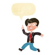 cartoon man with great idea speech bubble N4