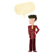 cartoon upperclass man with speech bubble N2