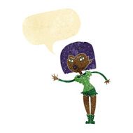 cartoon vampire girl with speech bubble N9