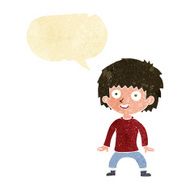 cartoon excited boy with speech bubble N7