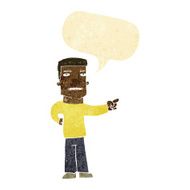 cartoon man pointing with speech bubble N4