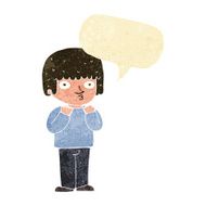 cartoon surprised man with speech bubble N3