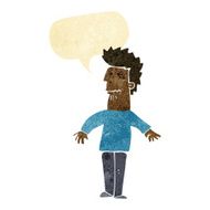cartoon stressed man with speech bubble N6