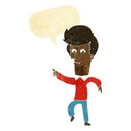cartoon man pointing with speech bubble N5