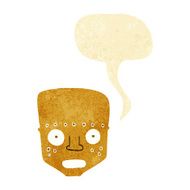 cartoon robot head with speech bubble N4