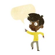 cartoon pointing boy with speech bubble N4