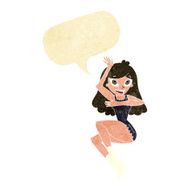 cartoon woman in lingerie with speech bubble N7