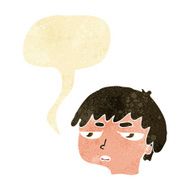 cartoon annoyed boy with speech bubble N2