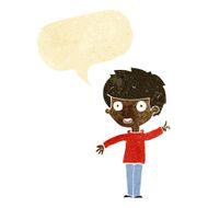 cartoon boy with idea speech bubble N13