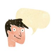 cartoon happy man with speech bubble N17