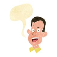 cartoon male face with speech bubble N2