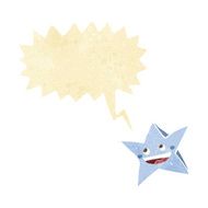 cartoon happy star character with speech bubble N3