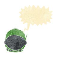 cartoon astronaut face with speech bubble
