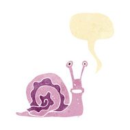 cartoon snail with speech bubble N3