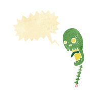 funny cartoon skull with speech bubble N3