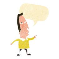 cartoon pointing man with speech bubble N4